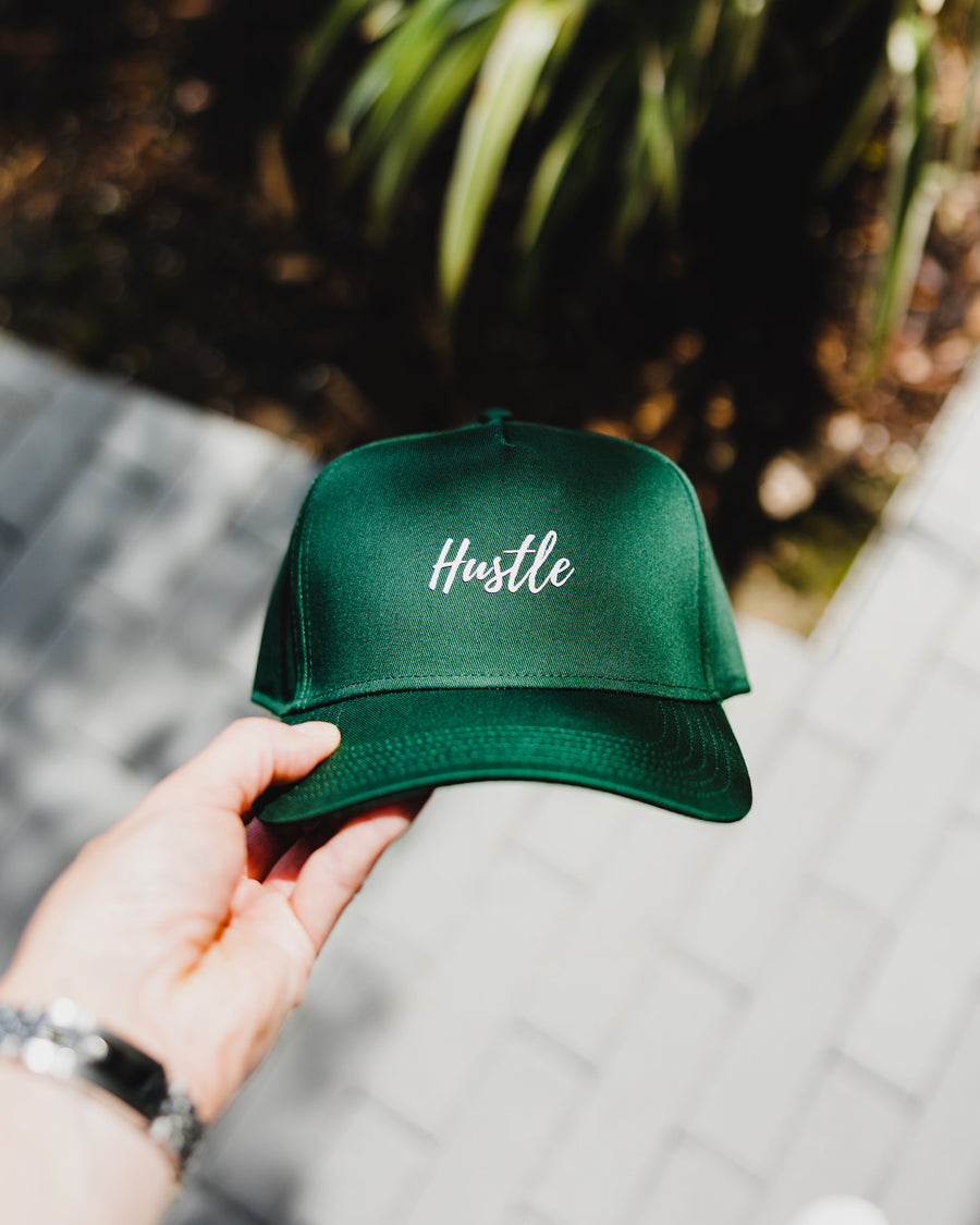 Hustle 5 Panel Cap - Masters Green